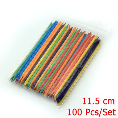 4 različite veličine Narančasti drveni štapići za potiskivanje zanoktica Alat za uklanjanje zanoktica vilice za nokte Alati za manikuru 10/30/50/100kom/set