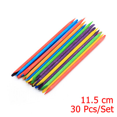 4 različite veličine Narančasti drveni štapići za potiskivanje zanoktica Alat za uklanjanje zanoktica vilice za nokte Alati za manikuru 10/30/50/100kom/set