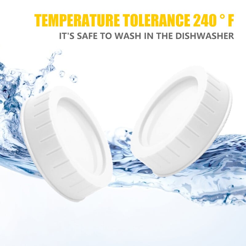 20 buc Capace pentru borcane Mason Capac pentru sticle din plastic de calitate alimentară pentru gura obișnuită Capace de depozitare Mason Capace de înlocuire Capacă instrument de bucătărie