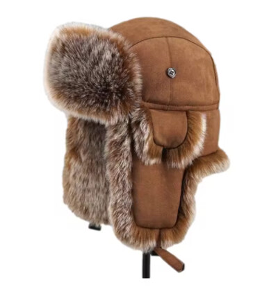 Χειμερινά βελούδινα καπέλα Bomber για Γυναικεία Ανδρικά Απομίμηση Faux Fur Russian Ushanka Cap Northeast Cap Unisex Ζεστό χιόνι καπέλο καπέλο αυτιού