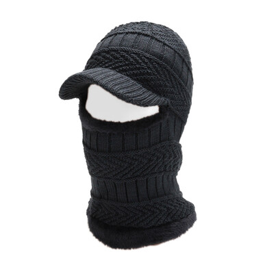 Zimska kapa za muškarce Skullies kape šeširi Zimske kape za muškarce Žene Vuneni šal Kapa Balaclava maska Bonnet Pletena kapa za žene