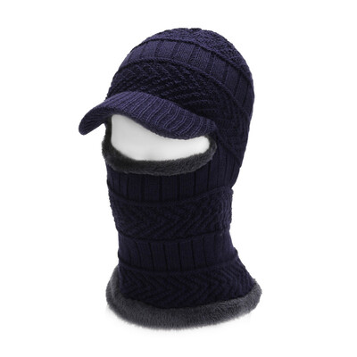 Zimska kapa za muškarce Skullies kape šeširi Zimske kape za muškarce Žene Vuneni šal Kapa Balaclava maska Bonnet Pletena kapa za žene