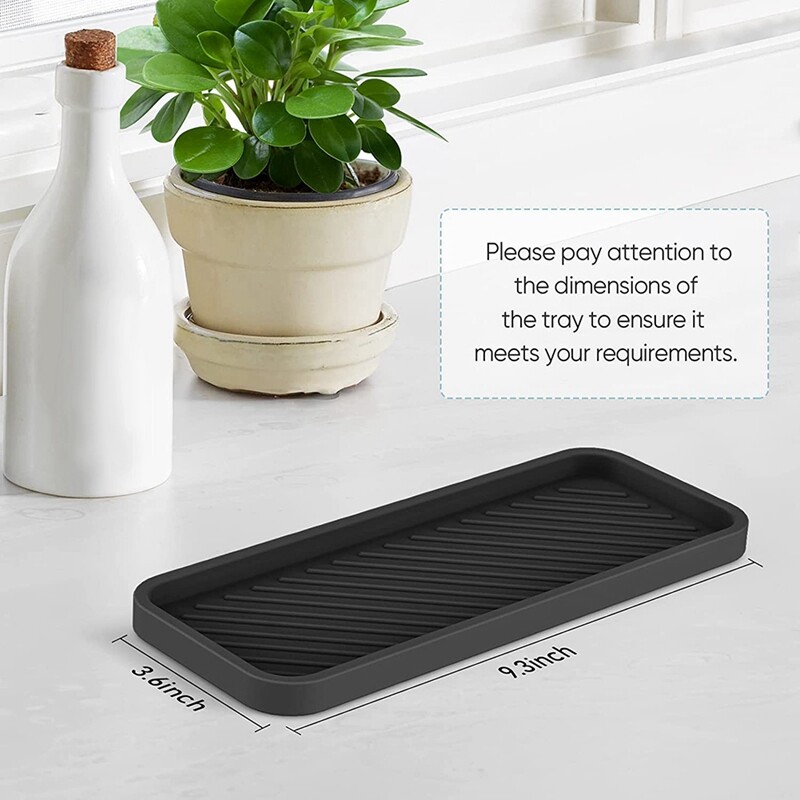 2 paketa Crni organizator za umivaonik Držač spužve za kuhinjski sudoper Kupaonska spužva za pladanj Silikonski držač za sapun