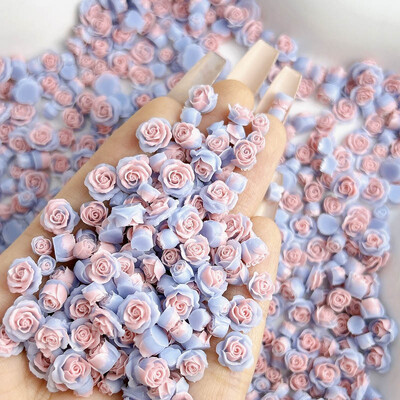 50 komada svjetlećih miješanih smola s ružinim cvijetom Nail Art Charms DIY serija simuliranih cvjetova Ukrasi za nokte Manikura DIY rukotvorine