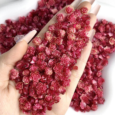 50 komada svjetlećih miješanih smola s ružinim cvijetom Nail Art Charms DIY serija simuliranih cvjetova Ukrasi za nokte Manikura DIY rukotvorine