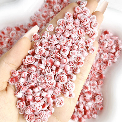 50 komada svjetlećih miješanih smola s ružinim cvijetom Nail Art Charms DIY serija simuliranih cvjetova Ukrasi za nokte Manikura DIY rukotvorine