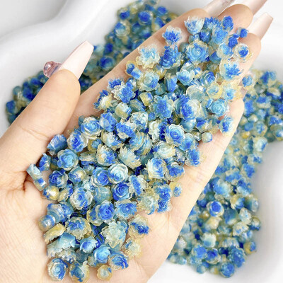 50 komada svjetlećih miješanih smola s ružinim cvijetom Nail Art Charms DIY serija simuliranih cvjetova Ukrasi za nokte Manikura DIY rukotvorine