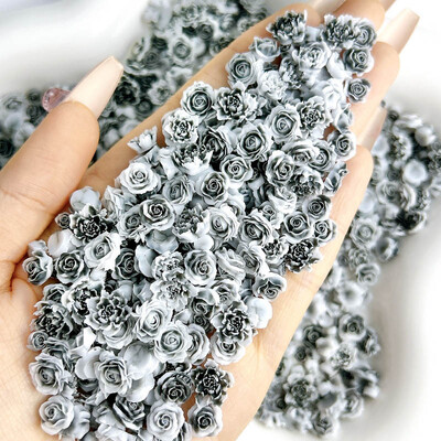 50 komada svjetlećih miješanih smola s ružinim cvijetom Nail Art Charms DIY serija simuliranih cvjetova Ukrasi za nokte Manikura DIY rukotvorine