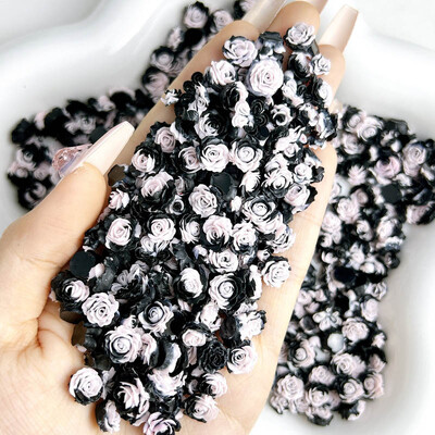 50 komada svjetlećih miješanih smola s ružinim cvijetom Nail Art Charms DIY serija simuliranih cvjetova Ukrasi za nokte Manikura DIY rukotvorine