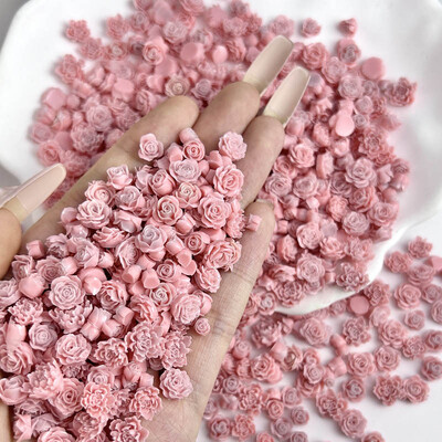 50 komada svjetlećih miješanih smola s ružinim cvijetom Nail Art Charms DIY serija simuliranih cvjetova Ukrasi za nokte Manikura DIY rukotvorine