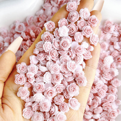 50 komada svjetlećih miješanih smola s ružinim cvijetom Nail Art Charms DIY serija simuliranih cvjetova Ukrasi za nokte Manikura DIY rukotvorine