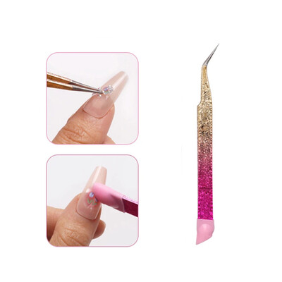1 τεμ. Διπλής απόληξης Ανοξείδωτο ατσάλι Pusher Επιδερμίδων Dead Skin Push Remover for Pedicure Nail Art Cleaner Care Tool