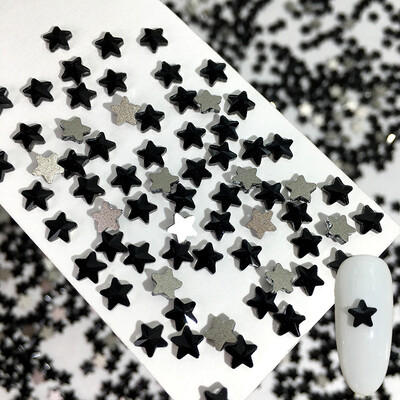 50 kom/vreći Ukrasi s crnim dijamantom u obliku konjskog oka Kristalni nokti s ravnim stražnjim dijamantima 3D ukrasi za nokte bez vruće popravke DIY