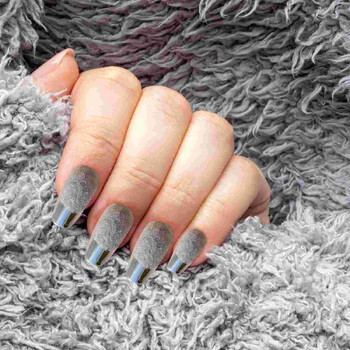 2 σετ 12 χρωμάτων Αξεσουάρ Winter Nail Art Velvet Glitter Nails βελούδινη πούδρα DIY Διακοσμήσεις νυχιών Αξεσουάρ Μανικιούρ