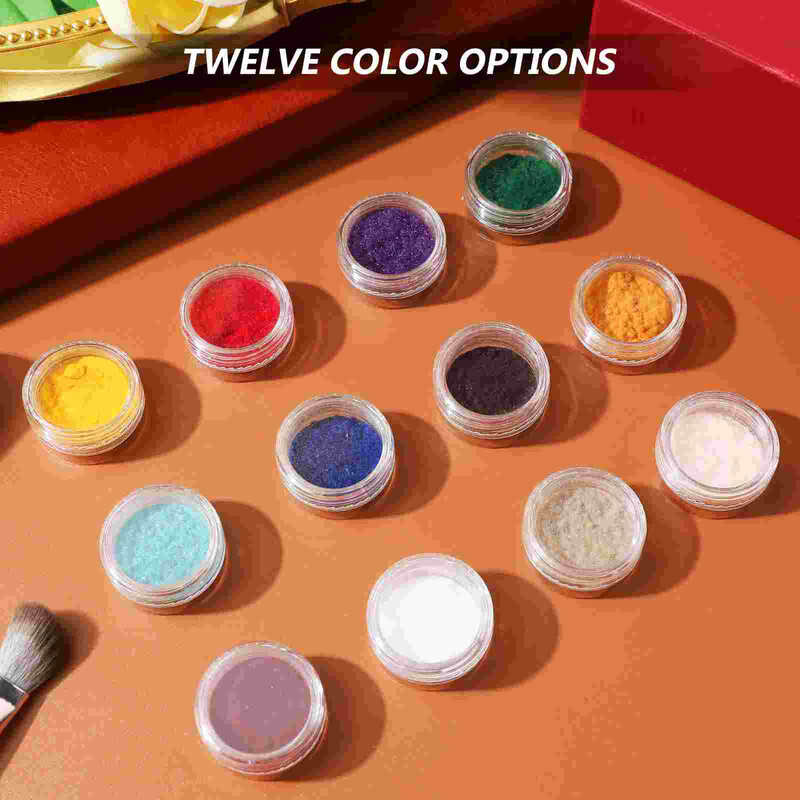 2 seturi 12 culori Iarna Nail Art Accesorii Catifea Glitter Unghii Plush Pudră DIY Nail Art Decoratiuni Accesorii Manichiura