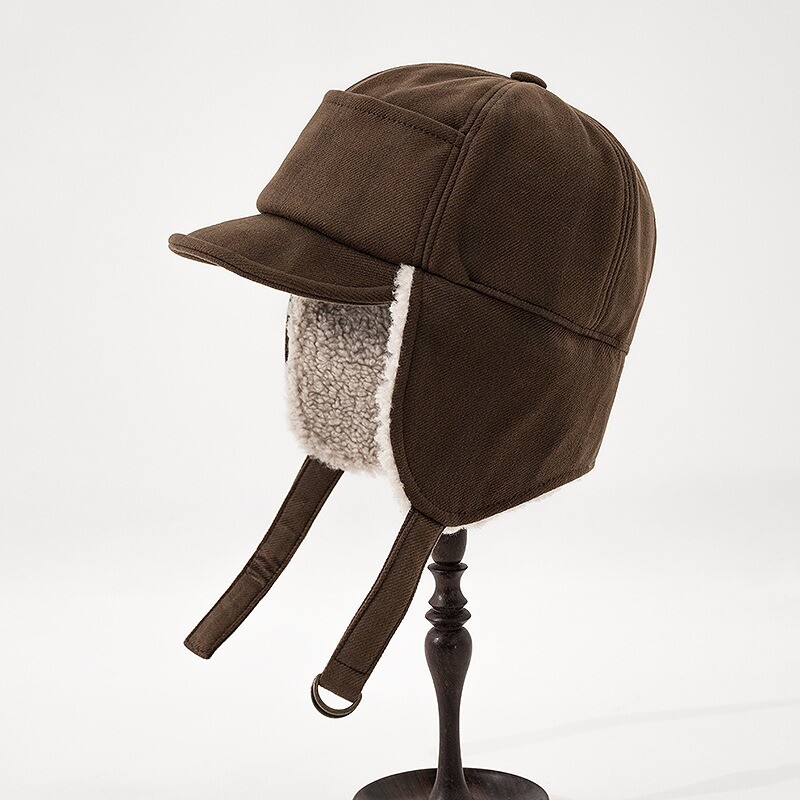 Κορεατικό χειμερινό κρύο καπέλο Lei Feng Γυναικεία Μόδα Παχύ Καπέλο Προστασίας Αυτιών Ανδρικά ζεστά βελούδινα καπέλα ιπτάμενων βομβαρδιστικών εξωτερικού χώρου