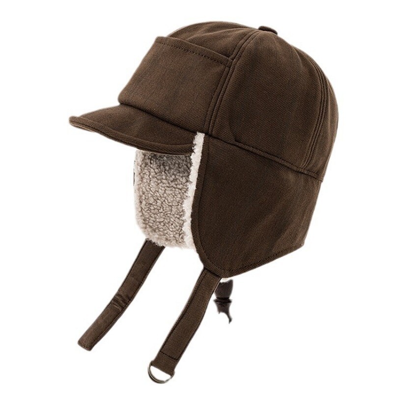Κορεατικό χειμερινό κρύο καπέλο Lei Feng Γυναικεία Μόδα Παχύ Καπέλο Προστασίας Αυτιών Ανδρικά ζεστά βελούδινα καπέλα ιπτάμενων βομβαρδιστικών εξωτερικού χώρου