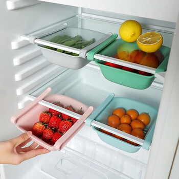 Fridge Organizer Κουτί αποθήκευσης Συρτάρι ψυγείου Πλαστικό δοχείο αποθήκευσης Ράφι Φρούτα αυγά Κουτί αποθήκευσης τροφίμων Αξεσουάρ κουζίνας