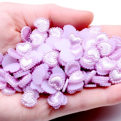 U obliku srca, 80 komada, 10 mm ravnih polubisera, vještački dijamant za nail art mobitel, DIY nakit, rukotvorine, ukrasi