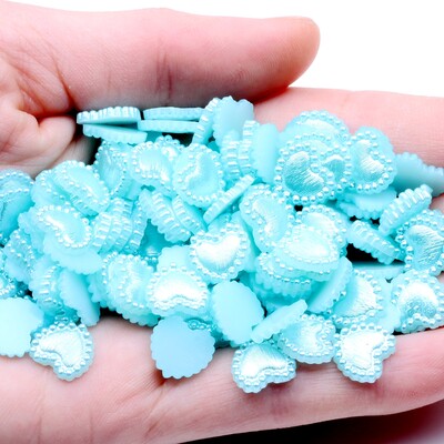 U obliku srca, 80 komada, 10 mm ravnih polubisera, vještački dijamant za nail art mobitel, DIY nakit, rukotvorine, ukrasi