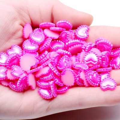 U obliku srca, 80 komada, 10 mm ravnih polubisera, vještački dijamant za nail art mobitel, DIY nakit, rukotvorine, ukrasi