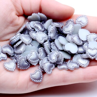 U obliku srca, 80 komada, 10 mm ravnih polubisera, vještački dijamant za nail art mobitel, DIY nakit, rukotvorine, ukrasi