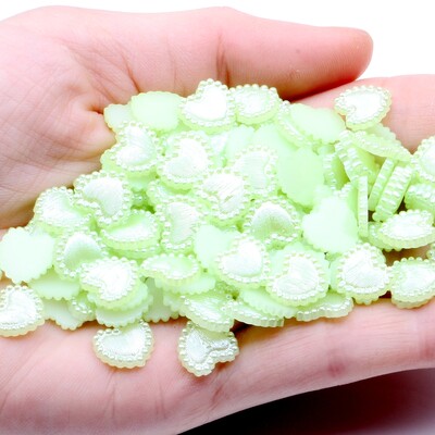 U obliku srca, 80 komada, 10 mm ravnih polubisera, vještački dijamant za nail art mobitel, DIY nakit, rukotvorine, ukrasi