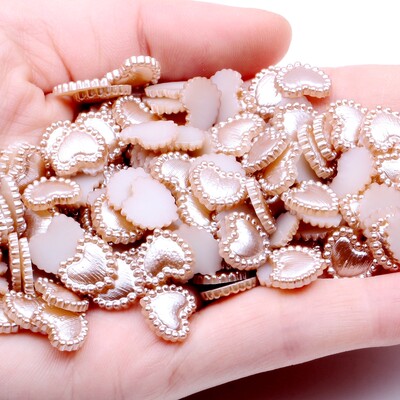 U obliku srca, 80 komada, 10 mm ravnih polubisera, vještački dijamant za nail art mobitel, DIY nakit, rukotvorine, ukrasi