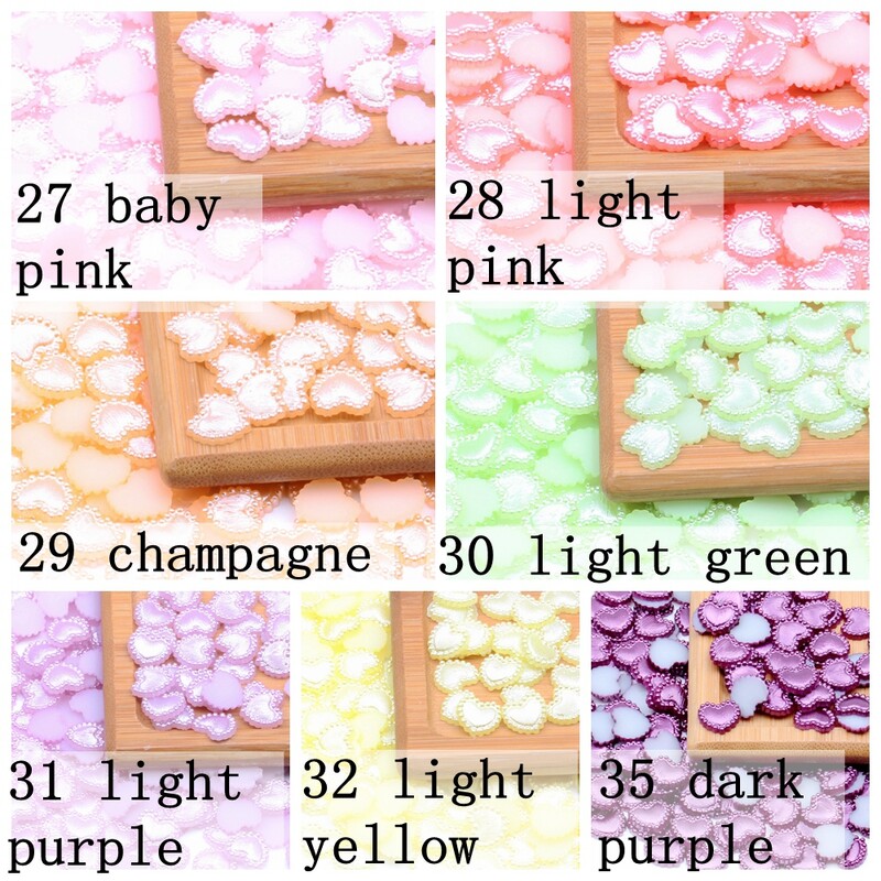 U obliku srca, 80 komada, 10 mm ravnih polubisera, vještački dijamant za nail art mobitel, DIY nakit, rukotvorine, ukrasi