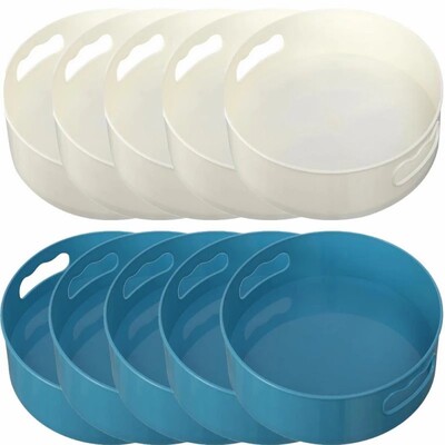 Container de depozitare rotativ leneș din plastic Tavă organizator rotativ anti-alunecare Dulap de cămară de bucătărie Baie Organizator de birou de acasă