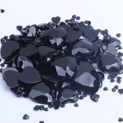 Σχήμα καρδιάς 3mm 300/1000 τμχ Ακρυλικά στρας Επίπεδη πλάτη Επίπεδες όψεις Πολλά χρώματα για νύχια Art Glue On Beads DIY Κατασκευή κοσμημάτων