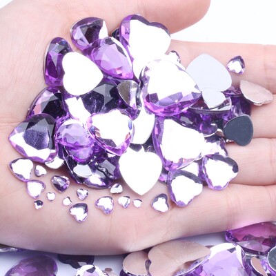 Σχήμα καρδιάς 3mm 300/1000 τμχ Ακρυλικά στρας Επίπεδη πλάτη Επίπεδες όψεις Πολλά χρώματα για νύχια Art Glue On Beads DIY Κατασκευή κοσμημάτων