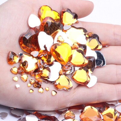 Σχήμα καρδιάς 3mm 300/1000 τμχ Ακρυλικά στρας Επίπεδη πλάτη Επίπεδες όψεις Πολλά χρώματα για νύχια Art Glue On Beads DIY Κατασκευή κοσμημάτων