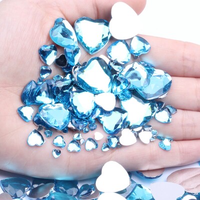 Σχήμα καρδιάς 3mm 300/1000 τμχ Ακρυλικά στρας Επίπεδη πλάτη Επίπεδες όψεις Πολλά χρώματα για νύχια Art Glue On Beads DIY Κατασκευή κοσμημάτων