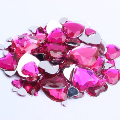 Σχήμα καρδιάς 3mm 300/1000 τμχ Ακρυλικά στρας Επίπεδη πλάτη Επίπεδες όψεις Πολλά χρώματα για νύχια Art Glue On Beads DIY Κατασκευή κοσμημάτων