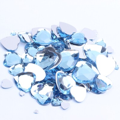 Σχήμα καρδιάς 3mm 300/1000 τμχ Ακρυλικά στρας Επίπεδη πλάτη Επίπεδες όψεις Πολλά χρώματα για νύχια Art Glue On Beads DIY Κατασκευή κοσμημάτων