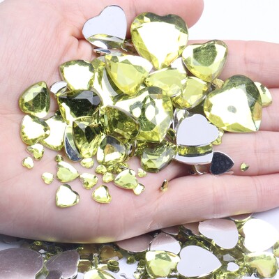 Σχήμα καρδιάς 3mm 300/1000 τμχ Ακρυλικά στρας Επίπεδη πλάτη Επίπεδες όψεις Πολλά χρώματα για νύχια Art Glue On Beads DIY Κατασκευή κοσμημάτων