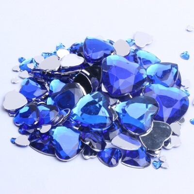 Σχήμα καρδιάς 3mm 300/1000 τμχ Ακρυλικά στρας Επίπεδη πλάτη Επίπεδες όψεις Πολλά χρώματα για νύχια Art Glue On Beads DIY Κατασκευή κοσμημάτων