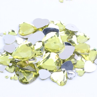 Σχήμα καρδιάς 3mm 300/1000 τμχ Ακρυλικά στρας Επίπεδη πλάτη Επίπεδες όψεις Πολλά χρώματα για νύχια Art Glue On Beads DIY Κατασκευή κοσμημάτων