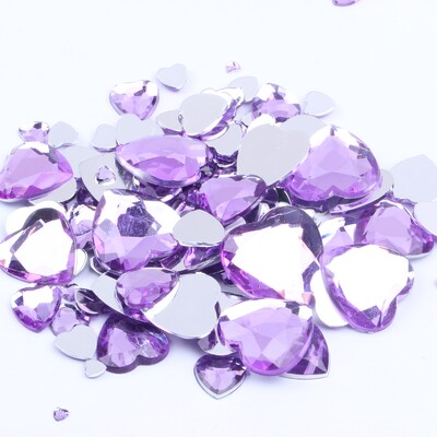 Σχήμα καρδιάς 3mm 300/1000 τμχ Ακρυλικά στρας Επίπεδη πλάτη Επίπεδες όψεις Πολλά χρώματα για νύχια Art Glue On Beads DIY Κατασκευή κοσμημάτων