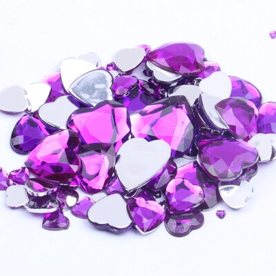 Σχήμα καρδιάς 3mm 300/1000 τμχ Ακρυλικά στρας Επίπεδη πλάτη Επίπεδες όψεις Πολλά χρώματα για νύχια Art Glue On Beads DIY Κατασκευή κοσμημάτων