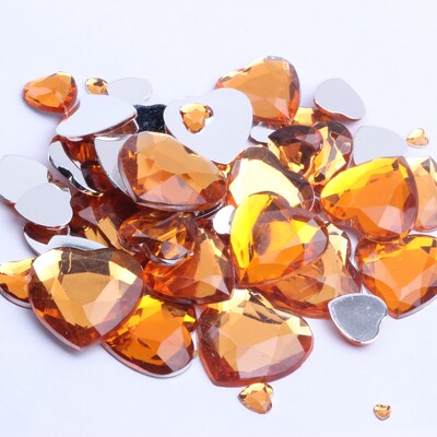 Σχήμα καρδιάς 3mm 300/1000 τμχ Ακρυλικά στρας Επίπεδη πλάτη Επίπεδες όψεις Πολλά χρώματα για νύχια Art Glue On Beads DIY Κατασκευή κοσμημάτων