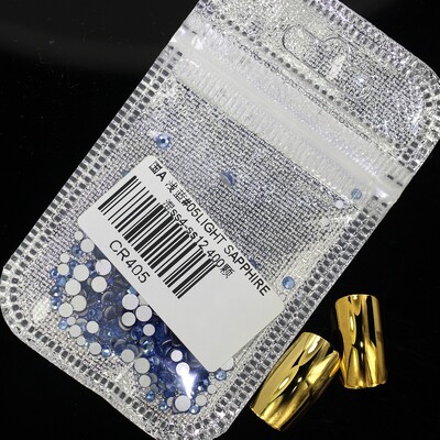 Crystal 400 kom 60 boja Nail Art Decorations Mix Veličine ss4-ss12 Bez Hot Fix DIY Flatback 3D stakleni kamenčići