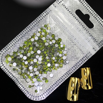 Crystal 400 kom 60 boja Nail Art Decorations Mix Veličine ss4-ss12 Bez Hot Fix DIY Flatback 3D stakleni kamenčići