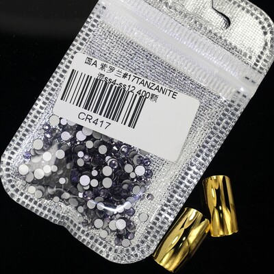 Crystal 400 kom 60 boja Nail Art Decorations Mix Veličine ss4-ss12 Bez Hot Fix DIY Flatback 3D stakleni kamenčići