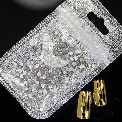 Crystal 400 kom 60 boja Nail Art Decorations Mix Veličine ss4-ss12 Bez Hot Fix DIY Flatback 3D stakleni kamenčići