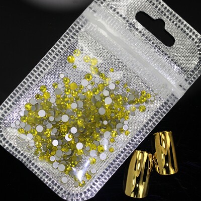 Crystal 400 kom 60 boja Nail Art Decorations Mix Veličine ss4-ss12 Bez Hot Fix DIY Flatback 3D stakleni kamenčići