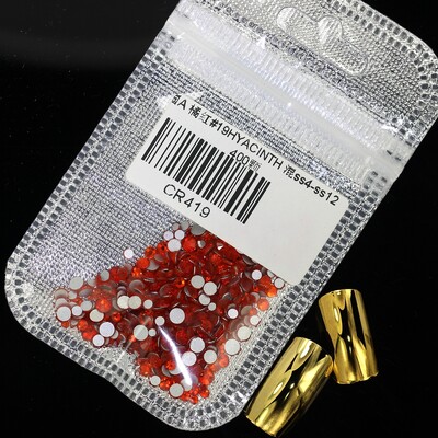 Crystal 400 kom 60 boja Nail Art Decorations Mix Veličine ss4-ss12 Bez Hot Fix DIY Flatback 3D stakleni kamenčići