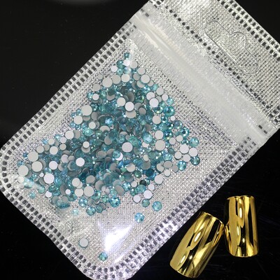 Crystal 400 kom 60 boja Nail Art Decorations Mix Veličine ss4-ss12 Bez Hot Fix DIY Flatback 3D stakleni kamenčići