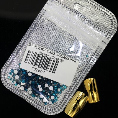 Crystal 400 kom 60 boja Nail Art Decorations Mix Veličine ss4-ss12 Bez Hot Fix DIY Flatback 3D stakleni kamenčići